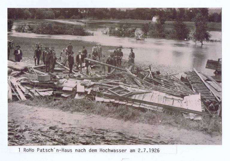 Grossansicht in neuem Fenster: Historisches Roßbach - Hochwasser 5/13