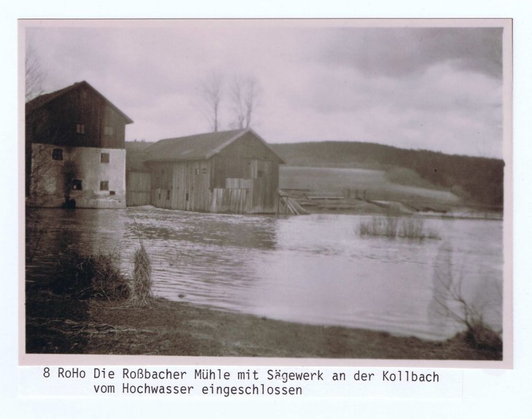 Grossansicht in neuem Fenster: Historisches Roßbach - Hochwasser 8/13