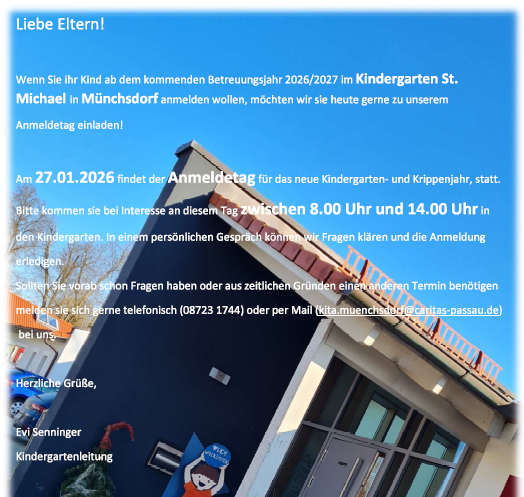 Kindergarten Anmeldung